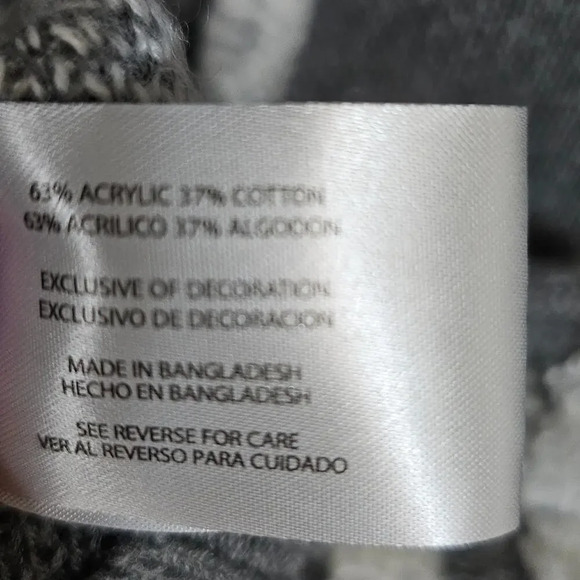 Eddie Bauer Women's Long Hooded Sweater Large Gray Geometric Aztec Cardigan - Picture 7 of 10